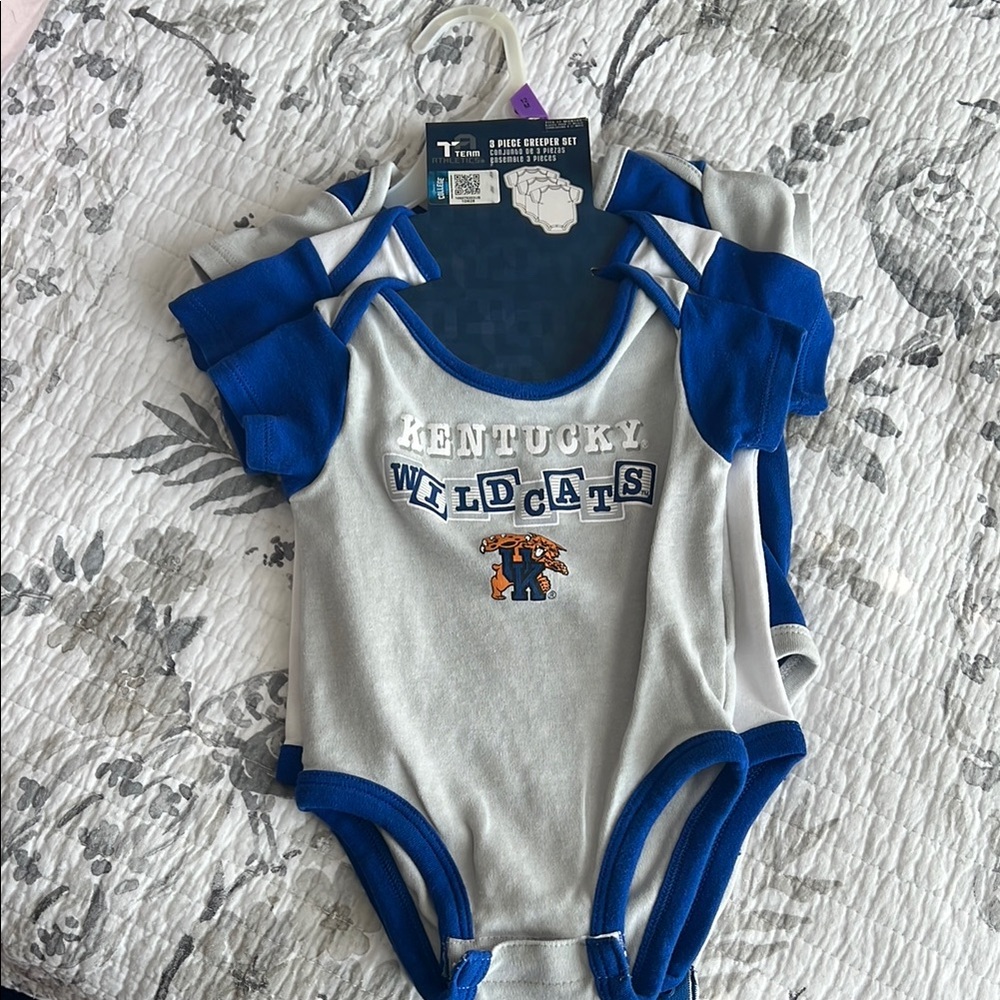 Kentucky Wildcats Infant Three Piece - Blue and Gray